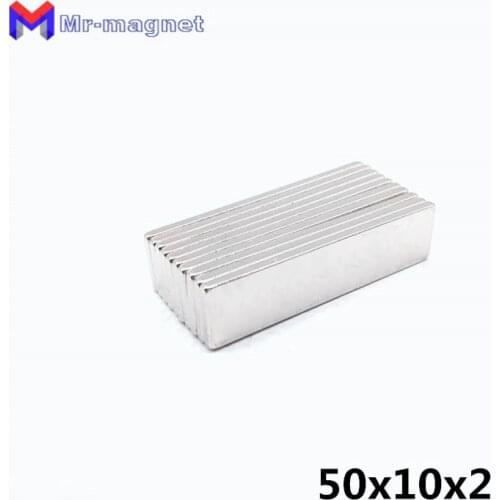 50pcs 50x10x2mm Super strong neo neodymium magnet 50x10x2, NdFeB magnet 50*10*2mm, 50mm x 10mm x 2mm magnets 50mmx10mmx2mm