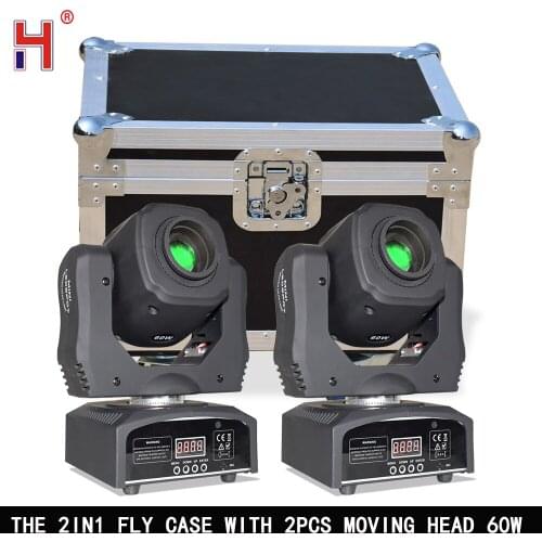 Flight Case High Brightness DJ Mini 60W Spot Moving Head Light Super DMX China LED Gobo For Nightclub Party Show