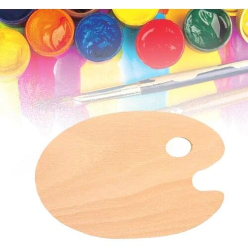 Childrens Paintings Art Students Artists Universal Wooden Comfortable Style Exquisite Oval Belt Simple Holding DIY Retro Pa S1S4