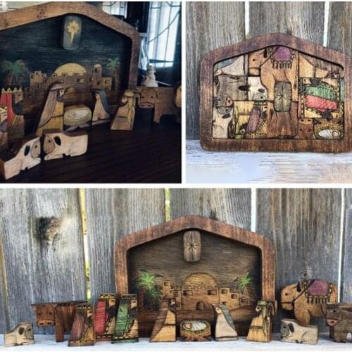 Baby Toy Wooden Religious Holy Nativity Jigsaw Learning Religious Belief Intelligence Jigsaw Puzzle Toy For Children Educational