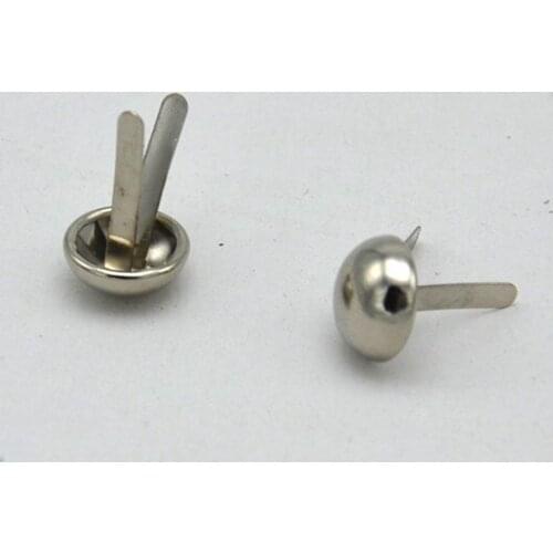 10mm Dia. Silver Purse Rivet Nickel Round Feet Spikes Metal Bag Studs1000pcs/lot