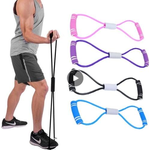 8 Word Resistance Band Fitness Exercise Yoga Elastic Pull Rope Chest Expander Muscle Training Tube Rubber Band Gym Equipment New