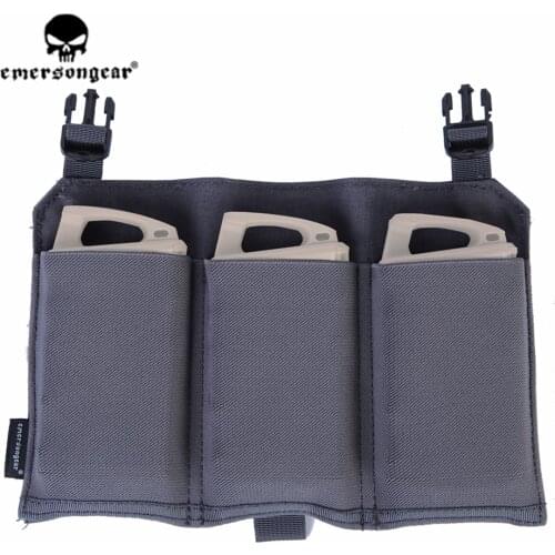Emersongear 5.56 Triple Mag Pouch Panel Hunting Tactical Military Airsoft Magazine Case for 419 420 Vest Army Pouch