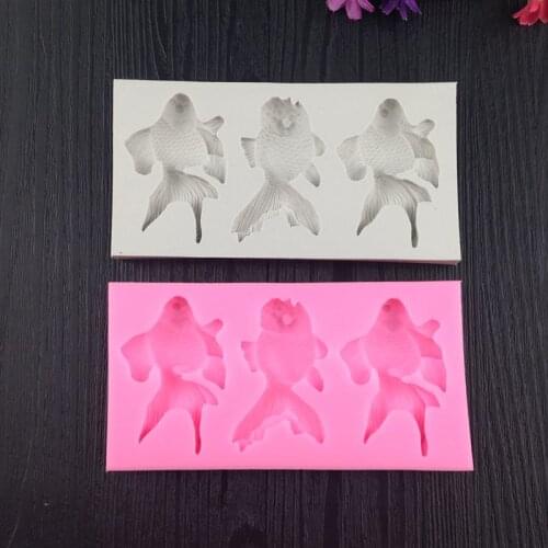 Sugar mold fish bake silica gel mold DIY flip sugar chocolate fish mold liquid silicone mold WMJ-758