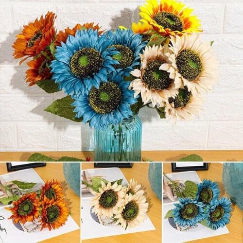 Artificial Flower Fake Sunflower Bouquet Wedding Home Party Decoration STTA889