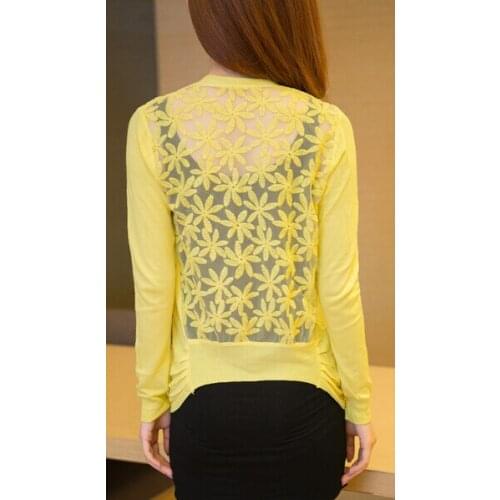 10pcs/lot summer spring style woman lace knitted sun protection clothing thin female cardigan long-sleeve coat