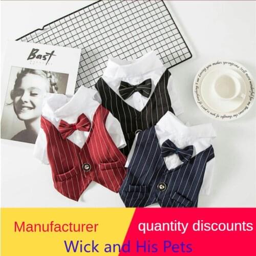 Dog Suit and Tie Pet Dog Cat Clothes Thin Suit Gentleman Dog Clothes for Small and Medium Dogs Gentleman Puppy Bowtie Tuxedo Pet