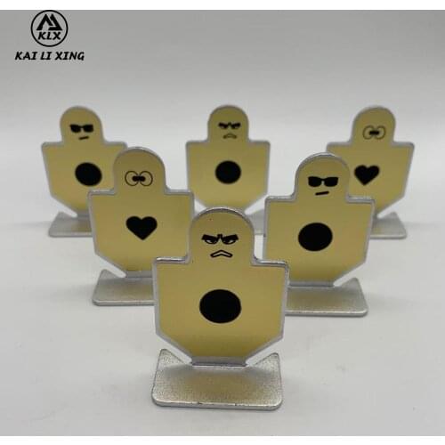Metal Warriors of Fortitude Pistol Shooting Small Target For Airsoft Shooting Practice Target Mount EX118 6Pcs/Set