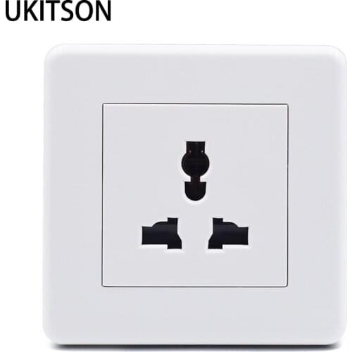 Multifunction Power Plug Wall Panel 86x86mm Worldwide Using Electric Socket 10A