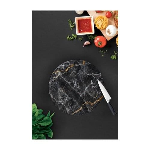 Multi design appearance round stylish Glass antibacterial Cutting Board 32cm