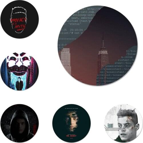 Mr. Robot Icons Pins Badge Decoration Brooches Metal Badges For Backpack Decoration