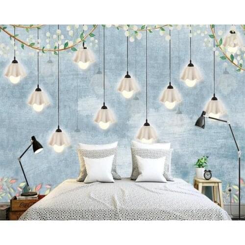 Custom 3d wallpaper large mural 3d luxury Romantic chandelier TV wall papel de parede wall papers home decor