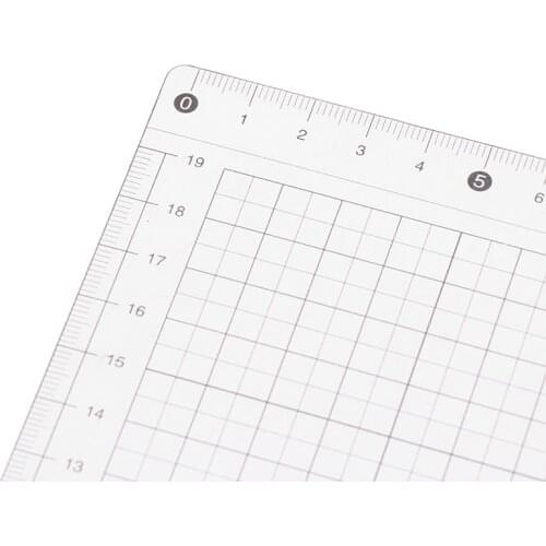 Transparent PVC Ruler Board A4 A5 B5 Students Writing Desk Pad Grid Sewing Cutting Mats Drawing Clipboard Measuring Supplies