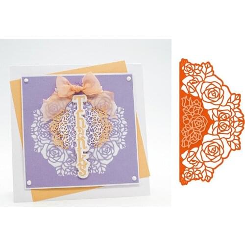 Rose Lace Edge Frame Metal Cutting Dies Stencils for DIY Scrapbooking Photo Album Decorative Embossing Paper Card Crafts Die Cut