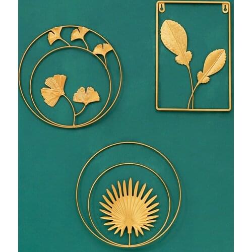 Nordic Style Light Luxury Ins Wall Decorative Pendant Living Room Background Metal Wall Hanging Decoration