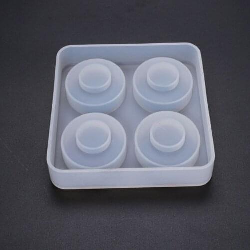 Silicone Crystal Epoxy Resin Mold Round Drawer Handle Casting Mould Handmade DIY W0YA