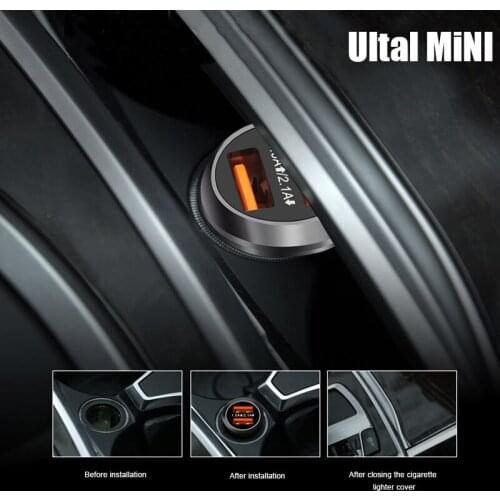 Super Mini 12W Car-Chargers Hidden USB Car Charger Metal Vehicle Mobile Phone Charger for iPhone iPad Samsung HTC LG Nokia ZTE