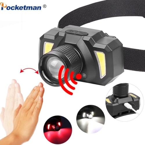 LED Headlamp USB Rechargeable Headlights 6 Modes Super Bright Head Lamp Best for Night Running Battery and USB Cable Included