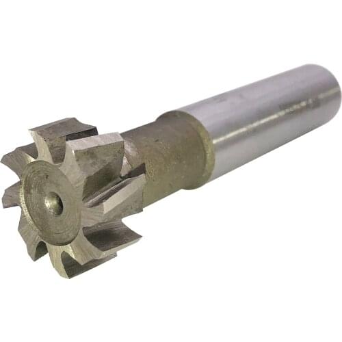 T Slot Milling Cutters 10mm Depth 25mm Cutting Dia 8 Flutes HSS 16mm Shank Diameter T Slot End Mill High Speed Steel Keyway Knif