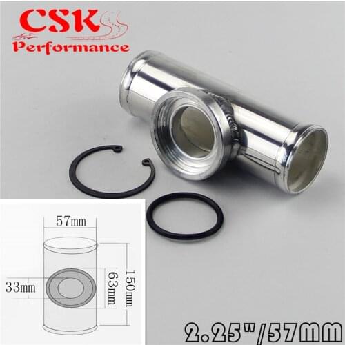 Universal 57mm 2.25" Turbo Aluminum Flange Pipe For SSQV/SQV BOV Blow Off Valve