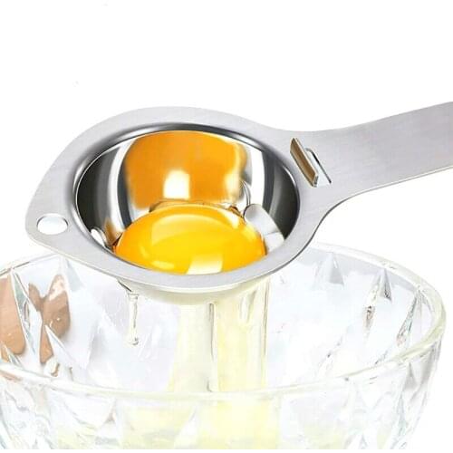 Egg Separator Stainless Steel Egg Yolk White Separator Filter Long Handle Egg Divider Baking Cooking Egg Tools Kitchen Gadgets