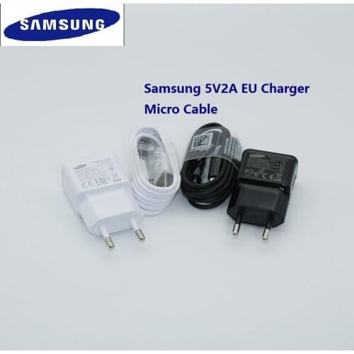 Samsung Charger EU Plug Travel Adapter 5V 2A Charge Micro USB Cable For Galaxy S7 S6 Edge J3 J5 J7 A3 A5 A7 2016 A10 Note 5 4