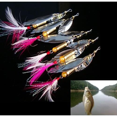 HOT!1pc Road A bait rotation composite sequins Bead colors random Spinners lure box Ideal For Perch Salmon Pike trout Fishing