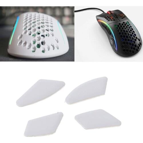 1 set/pack Enhanced Tiger Gaming Mouse Skates Feet For Glorious Model D White Glides Curve Edge Enhanced Version