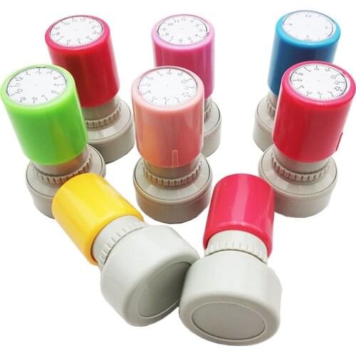 1pc Learning Recognition Teacher Teaching Seal Clock Dial Stamps Primary School Seal Kids Children Toys 30mm In Diameter New
