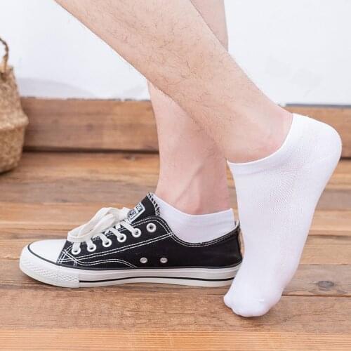 5 Pairs 1 Pack Mens Socks Short Ankle Summer Elastic Men Solid Mesh High Quality Male Cotton Solid Soft Short Socks Set Sox