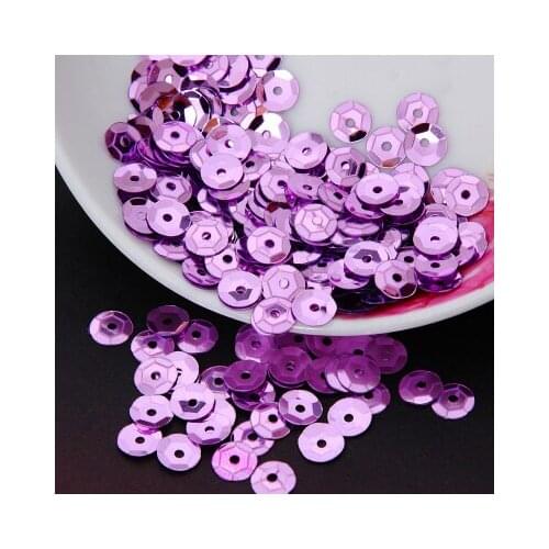 50g 8mm Cup Sequin Round Paillettes Sewing DIY Crafts Wedding Garment Accessory Light Pink Lila