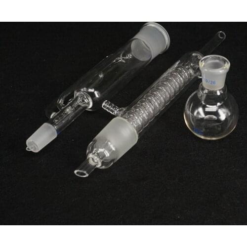 60ml Capacity Borosilicate Glass Extraction Apparatus Soxhlet with Coil Condenser Lab Glassware