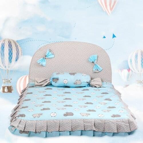Pet Dog Eco-Friendly Cute Animals Pattern Princess House Hand Wash Cotton Made Bed For Small Large Dogs Cats DB717