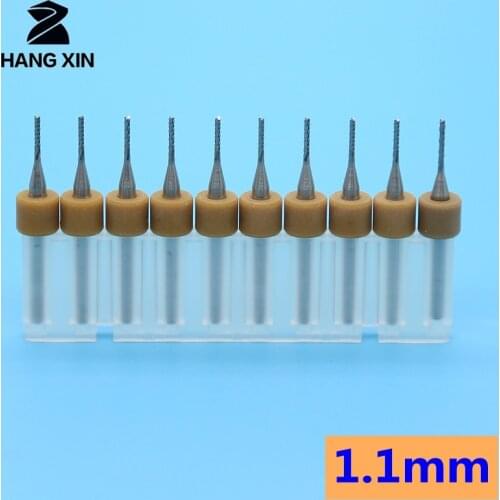 1.1mm 10PCS PCB Corn Milling Cutter Tungsten Carbide Corn End Milling Cutter CNC Router Wood Tool PCB drill bit