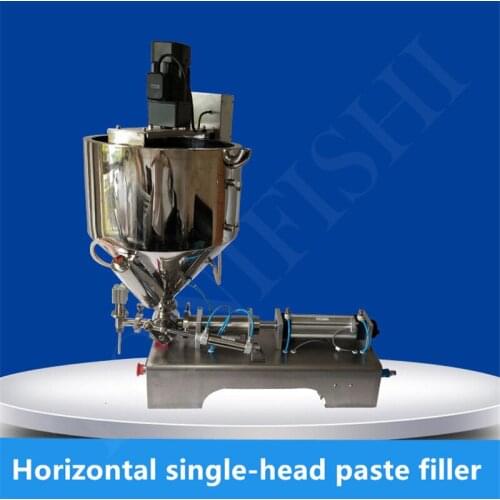 Horizontal single-ended paste filler Peanut butter and sesame paste can filler Pneumatic paste warming mixing packaging machine