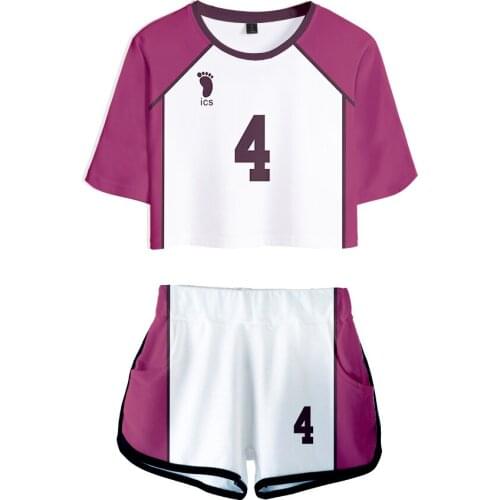 Haikyuu!! Cosplay Volleyball Suit Kuroo Tetsurou Cos Jersey Kozume Kenma Sports Wear Cosplay Costume Clothing women set