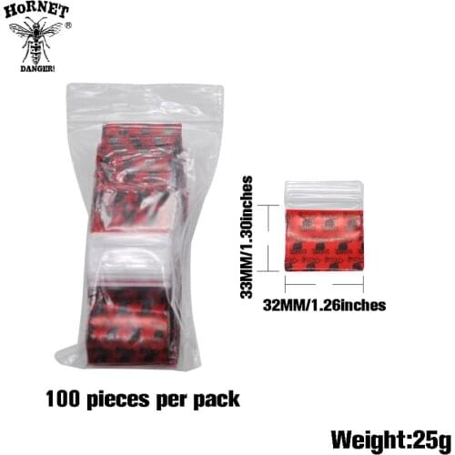 HORNET DANGER 100pcs / Lot Packing Storage Seal Jewelry Bags Reusable Plastic Organizer Sundries Travel Pouch