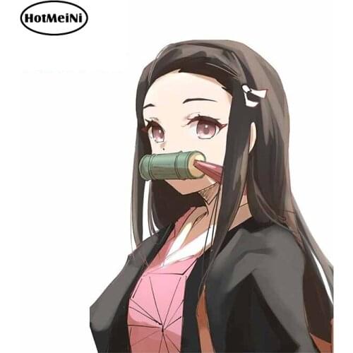 HotMeiNi 13cm x 10.4cm for Demon Slayer Nezuko Bauty Car Stickers Vinyl Personality Decals Scratch-Proof JDM Car Wrap