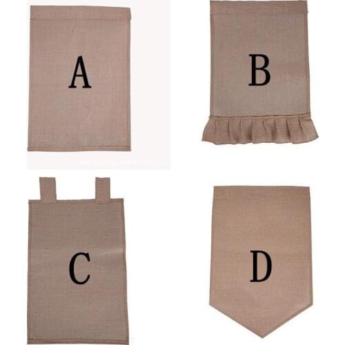 Burlap Garden Flag 31x46 DIY Liene Yard Decorative Flags Hanging Home Custom Print Decoration Banner Ads Flags