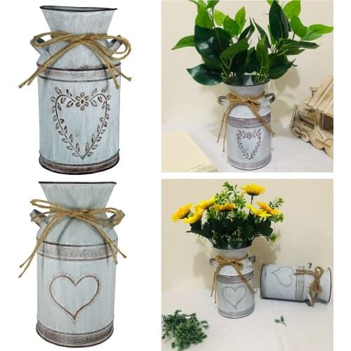 Metal Craft Flower Pot Vase Fleshy Flower Arrangement, Succulent Pot for Home Porch Balcony Decoration