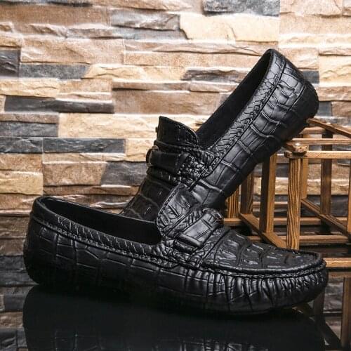 Zapatos De Hombre Summer Men Leather Shoes Outdoor Light Soft Loafers Slip On Comfortable Moccasins Flats Casual Driving Shoes