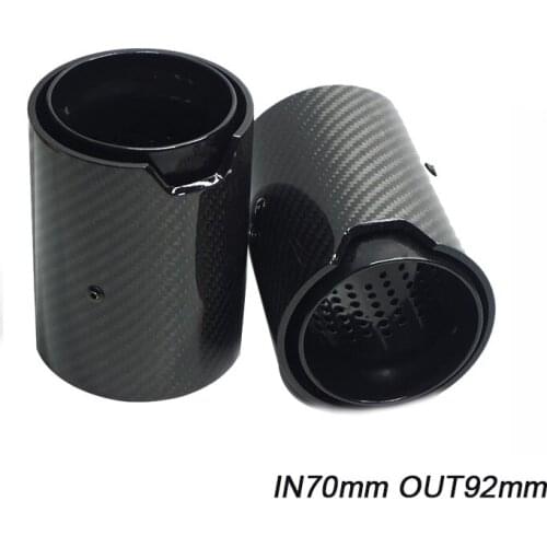 IN 70mm out 92mm Real Carbon Fiber Exhaust tip For M exhaust pipe M2 F87 M3 F80 M4 F82 F83 M5 F10 M6