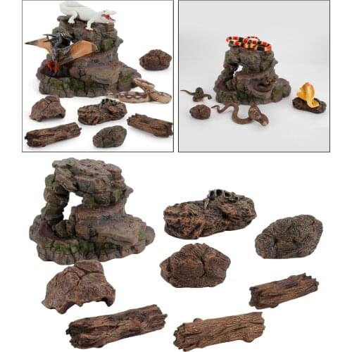 Desk Scene Artificial Stone Fake Faux Rock Model Diorama Scene Sand Table Aquarium Ornament