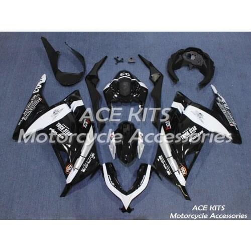 New ABS Motorcycle Fairings For Kawasaki Ninja300 EX300 2013-2017 13 14 15 16 17 Bodywork Black White Injection No.0003