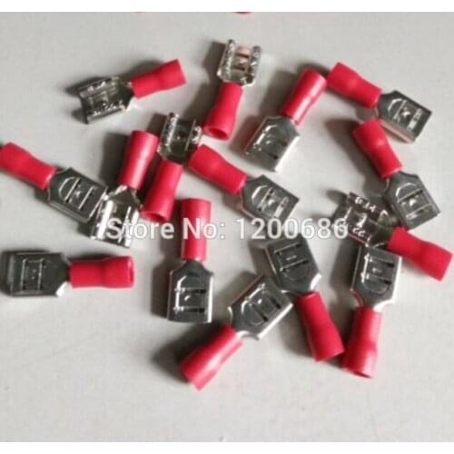 3.2 mm Spade FDD1-110 Red Female Electrical Spade Crimp Connector Terminals