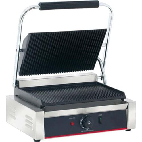 Single Plate Sandwich Panini Grill Wave Plate Non-Stick Commercial Panini Contact Grill