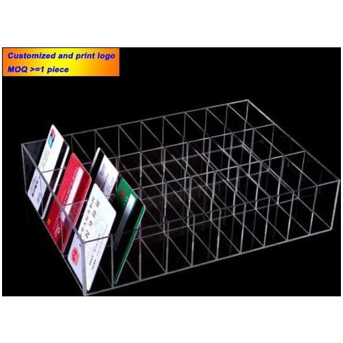 Acrylic Clear Desk Shelf Box Storage Business Card Holder Name Card Display Case Card Organizer