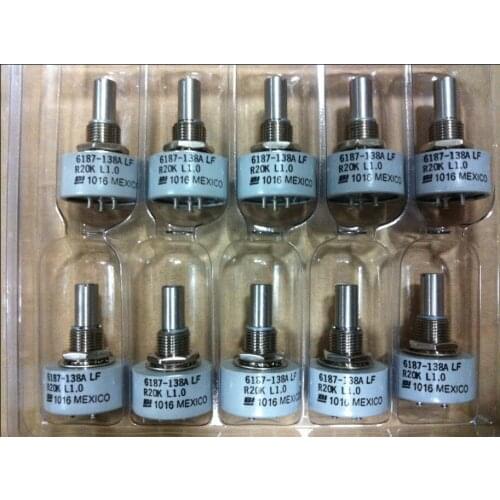 Original US BI conductive plastic potentiometer 360 degrees without limit 6187-138A LF R20K spot