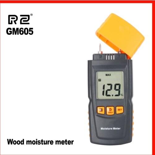 RZ Portable Wood Moisture Meter Hygrometer Auto Range High Precision Digital Electrical Tester Measuring tool GM605