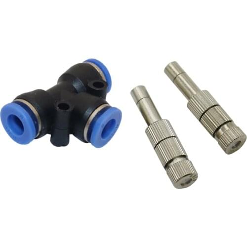 5-15bar 6mm Atomization Misting Fog Nozzle With Filter 6mm Slip Lock Quick Connectors Garden Irrigation Sprinklers 1 Pcs